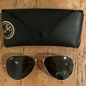 Aviator ray bans with case standard size